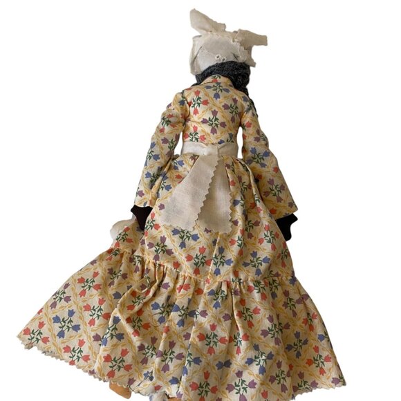 Vintage Handmade Curacao Black Dolls Cloth Folk Couple Floral Outfits Poseable - Picture 8 of 16